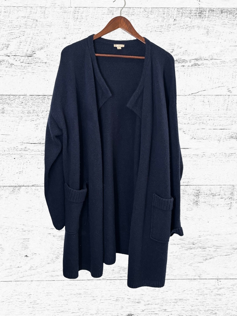 Blue Open-Front Cardigan Sweater